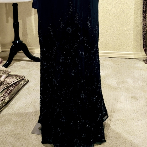 Montage by Mon Cheri Black Beaded Gown - Picture 9 of 16